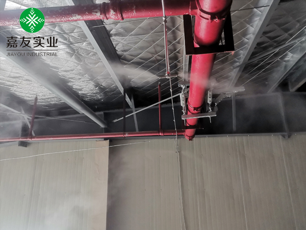杭州嘉友為福建這家企業提供竹料倉庫高壓微霧加濕器方案